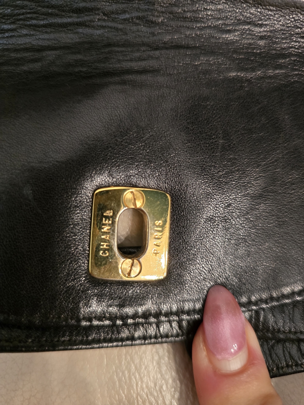 💯 Chanel Black Lambskin Leather Belt Bag with Gold Chain & COA size 75/30 - Picture 6 of 16